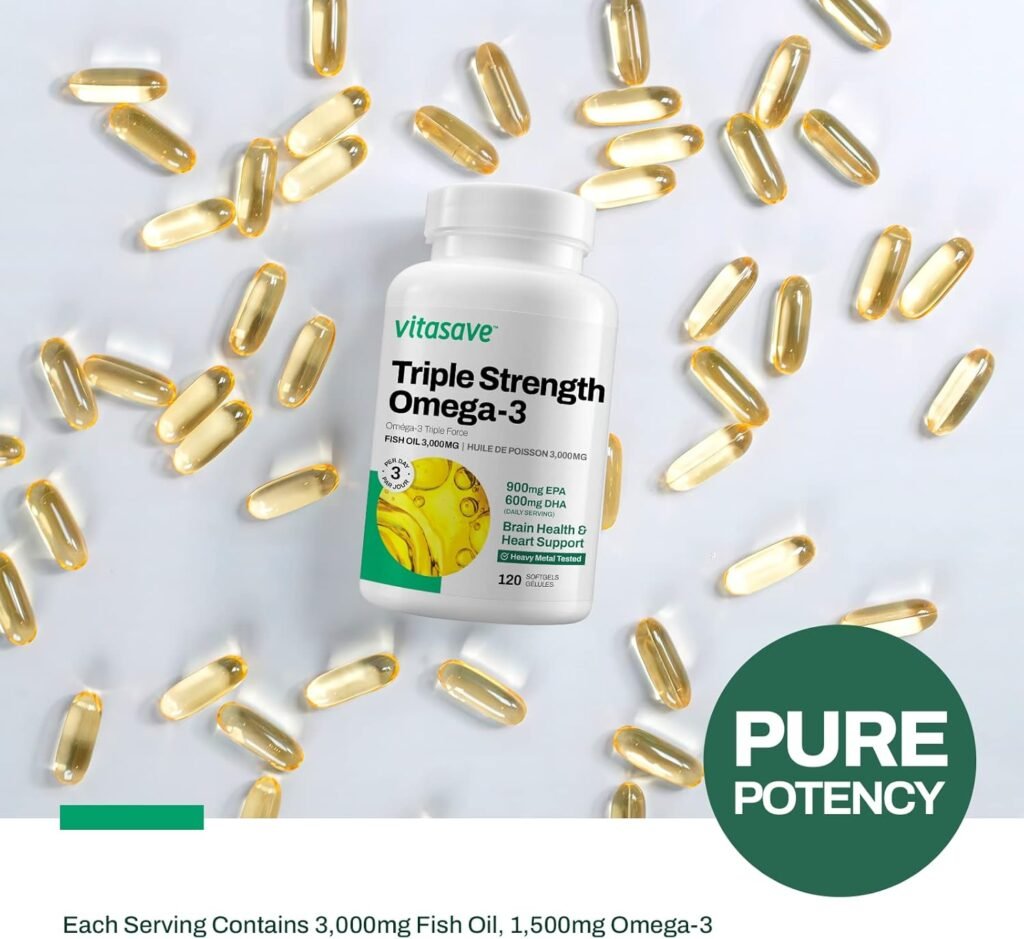 Vitasave Triple Strength Fish Oil Omega 3 Supplements